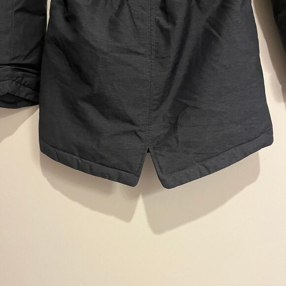 Columbia Girls Winter Jacket Coat Charcoal Gray Hooded Omni-Heat Parka Medium - Picture 4 of 6